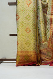 Cream Rajkot Patola Silk Saree - SRCRPSS421