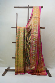 Two Tone Green Rajkot Patola Silk Saree - SRTTGRPSS438