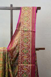 Two Tone Green Rajkot Patola Silk Saree - SRTTGRPSS438