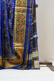 Dark Blue Rajkot Patola Silk Saree - SRDBRPSS436