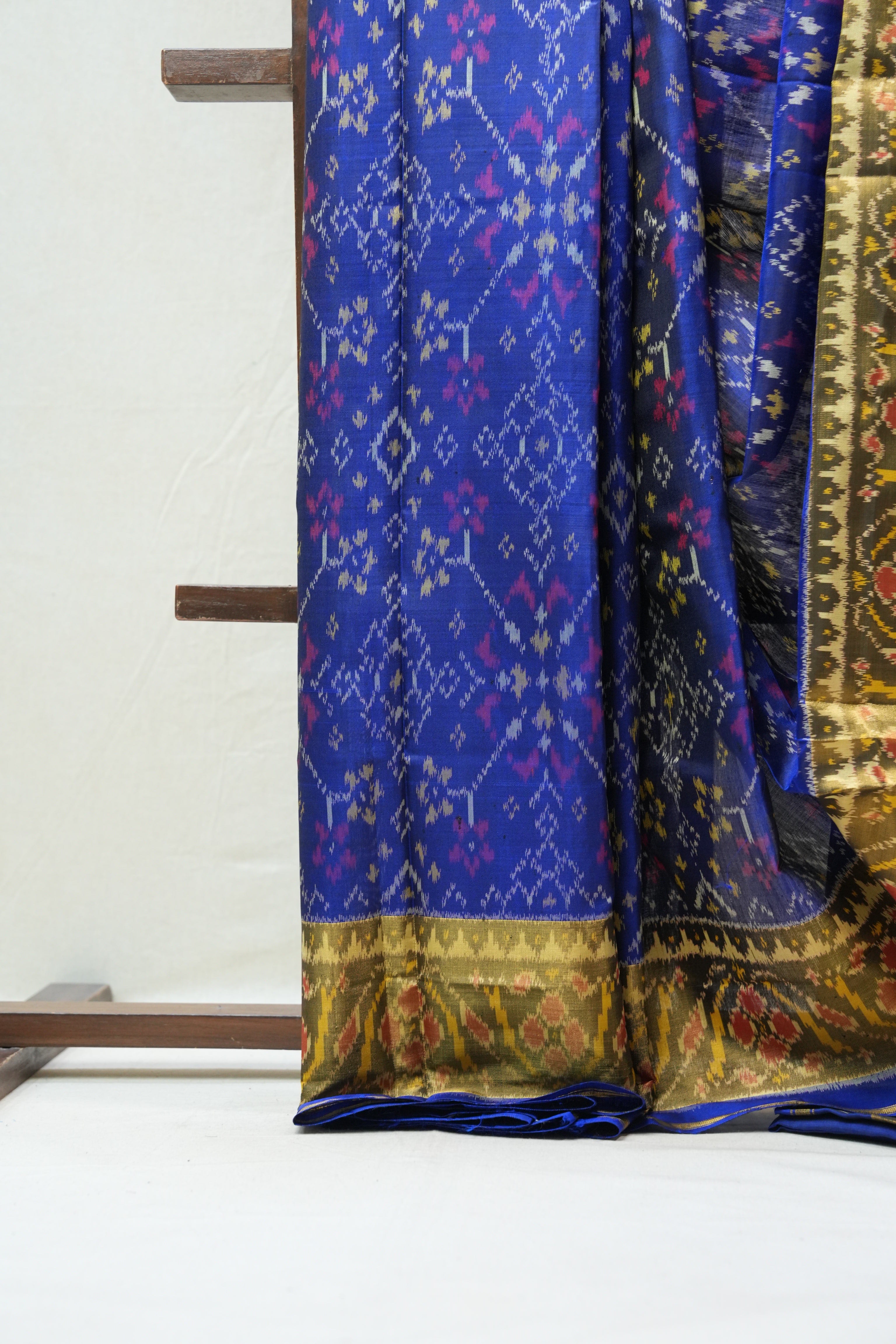 Dark Blue Rajkot Patola Silk Saree - SRDBRPSS436