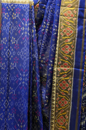 Dark Blue Rajkot Patola Silk Saree - SRDBRPSS436