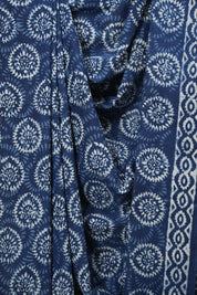 Indigo HBP Cotton Saree - SRICS3776