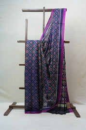 Dark Purple Rajkot Patola Silk Saree - SRDPRPSS435