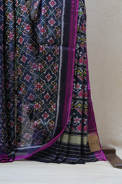 Dark Purple Rajkot Patola Silk Saree - SRDPRPSS435
