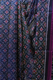 Dark Purple Rajkot Patola Silk Saree - SRDPRPSS435