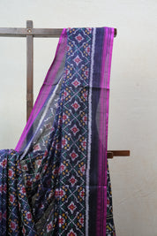 Dark Purple Rajkot Patola Silk Saree - SRDPRPSS435
