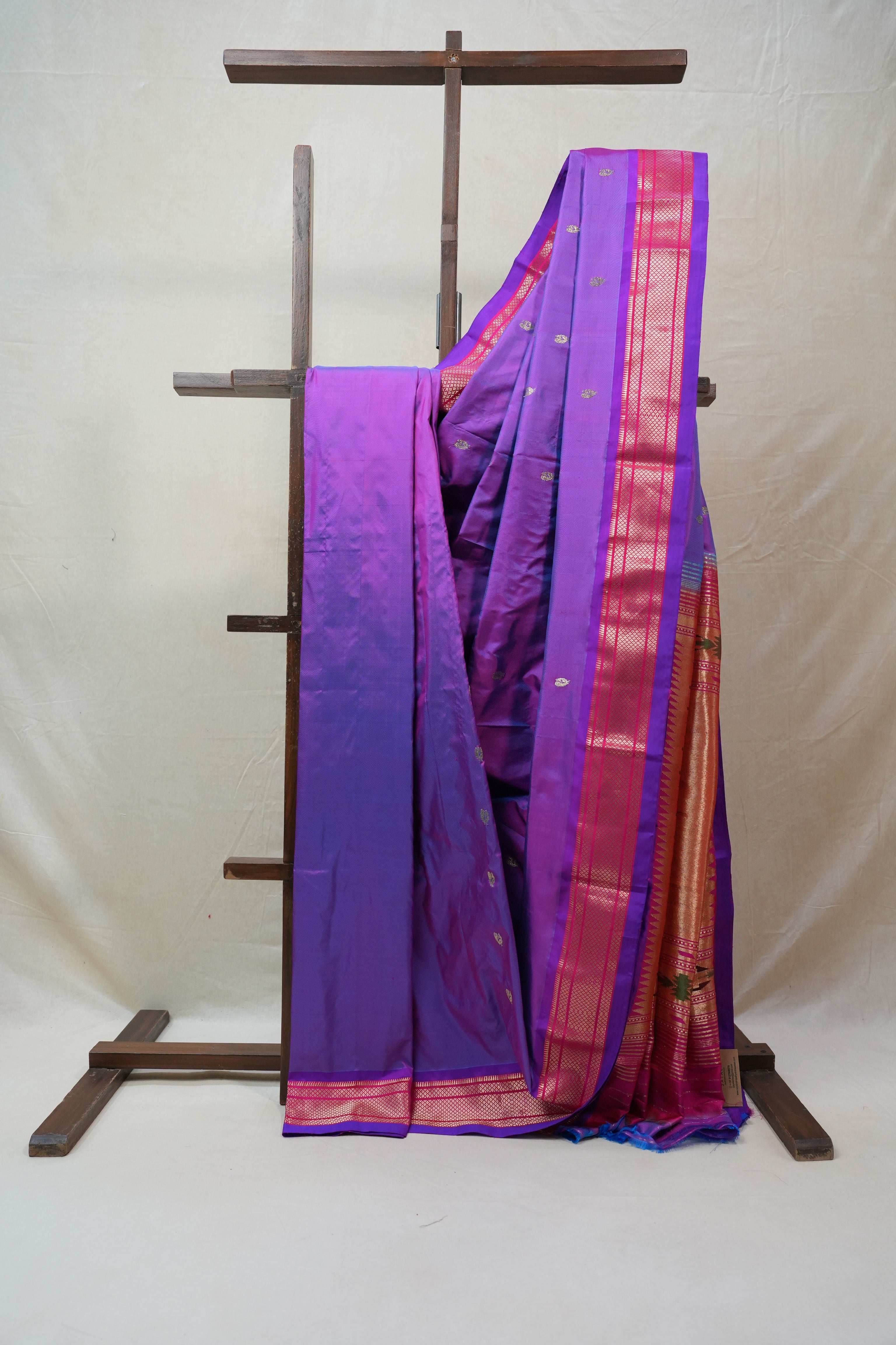 Purple Silk Paithani Saree - SRPSPS583