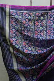 Dark Purple Rajkot Patola Silk Saree - SRDPRPSS435