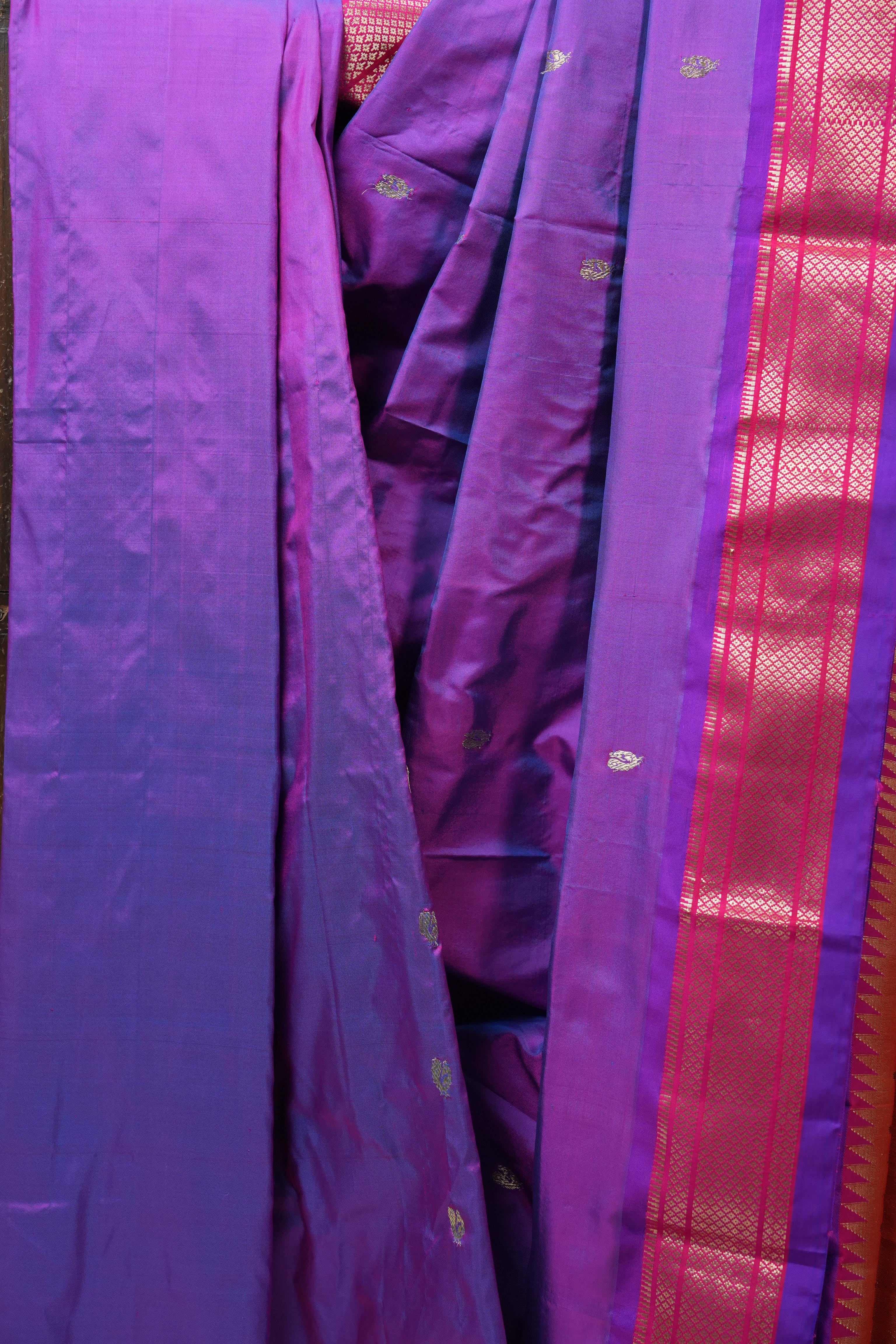 Purple Silk Paithani Saree - SRPSPS583