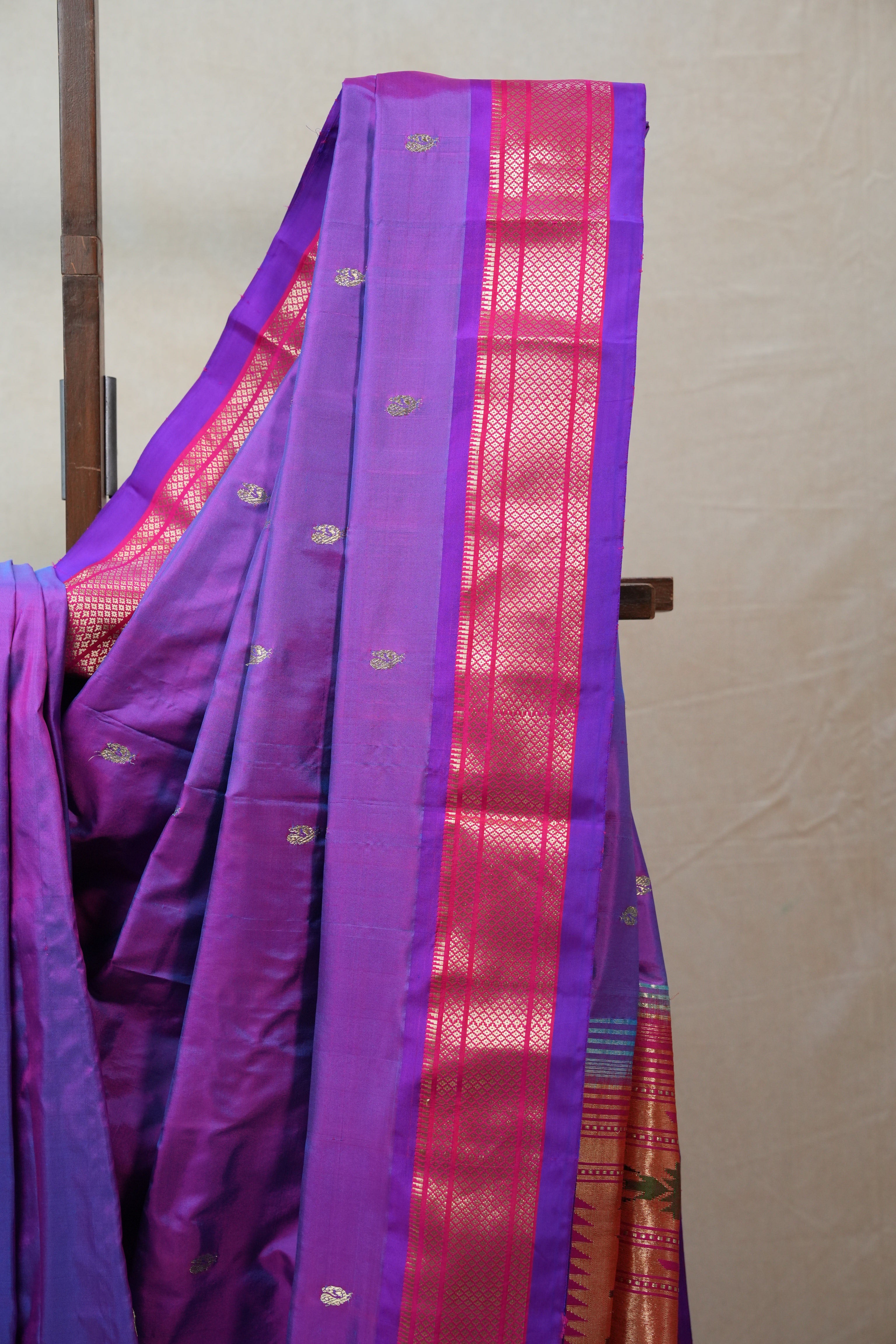 Purple Silk Paithani Saree - SRPSPS583