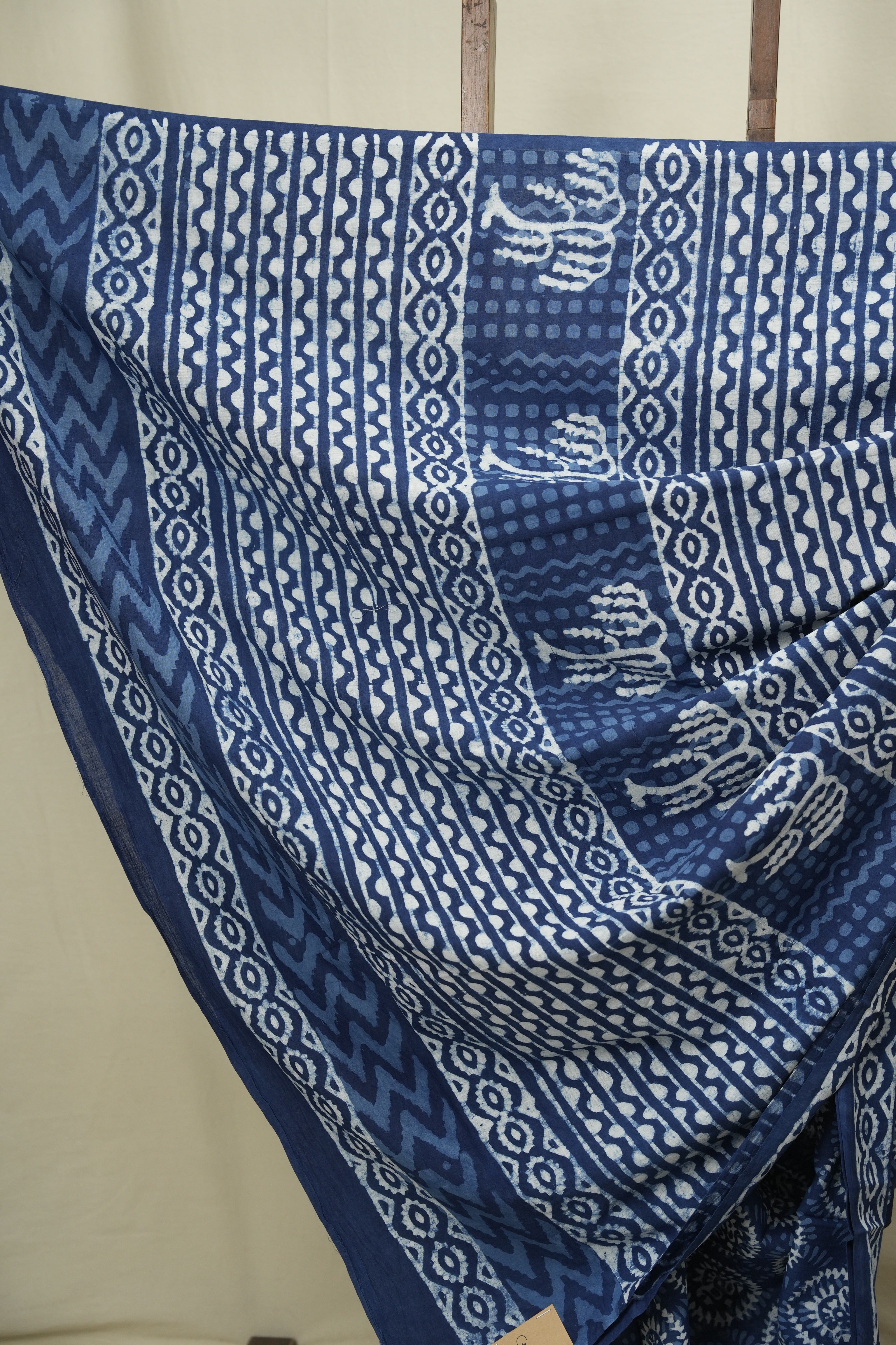 Indigo HBP Cotton Saree - SRICS3776