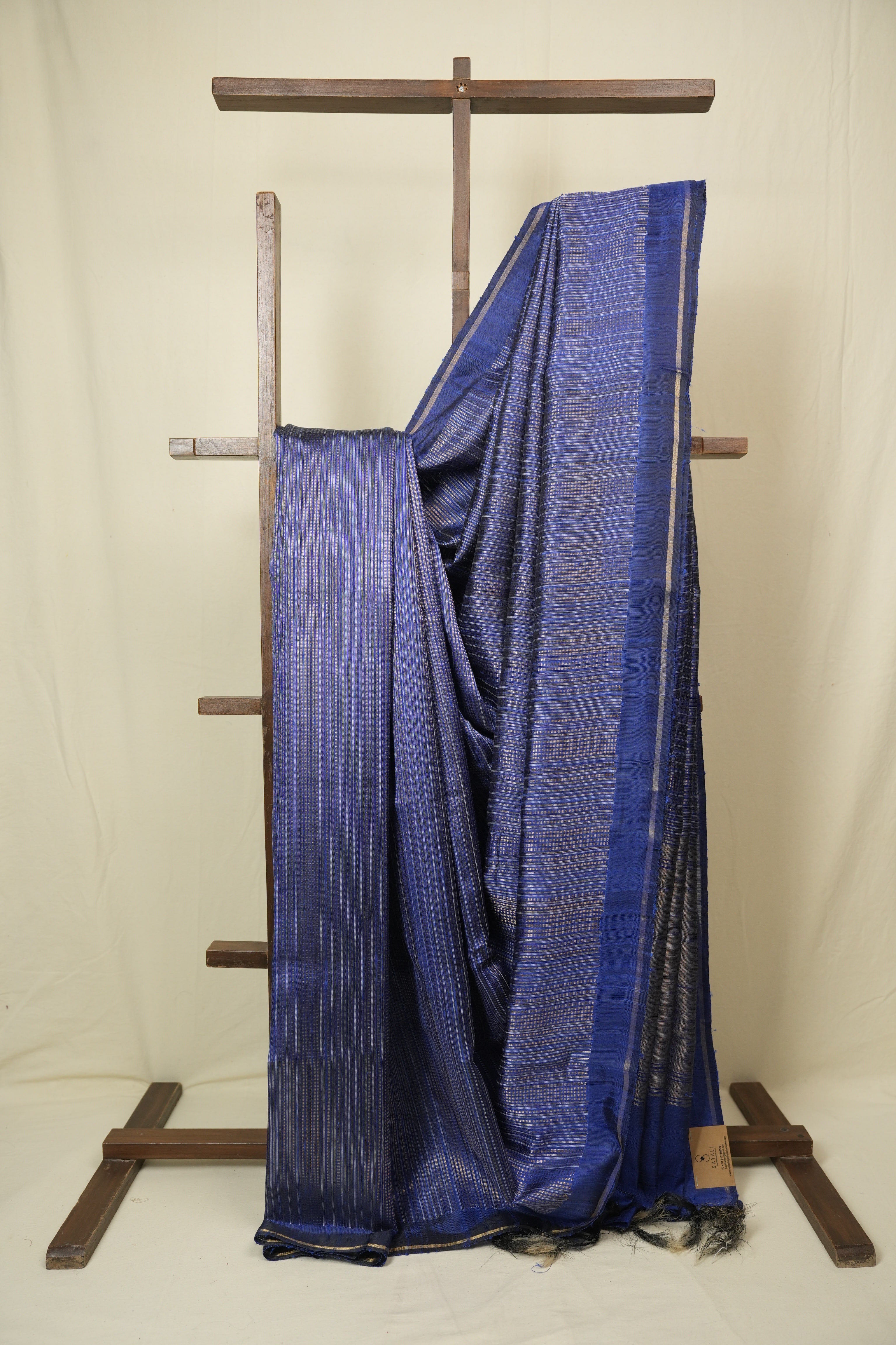 Royal Blue Raw Silk Saree - SRRBRSS1033