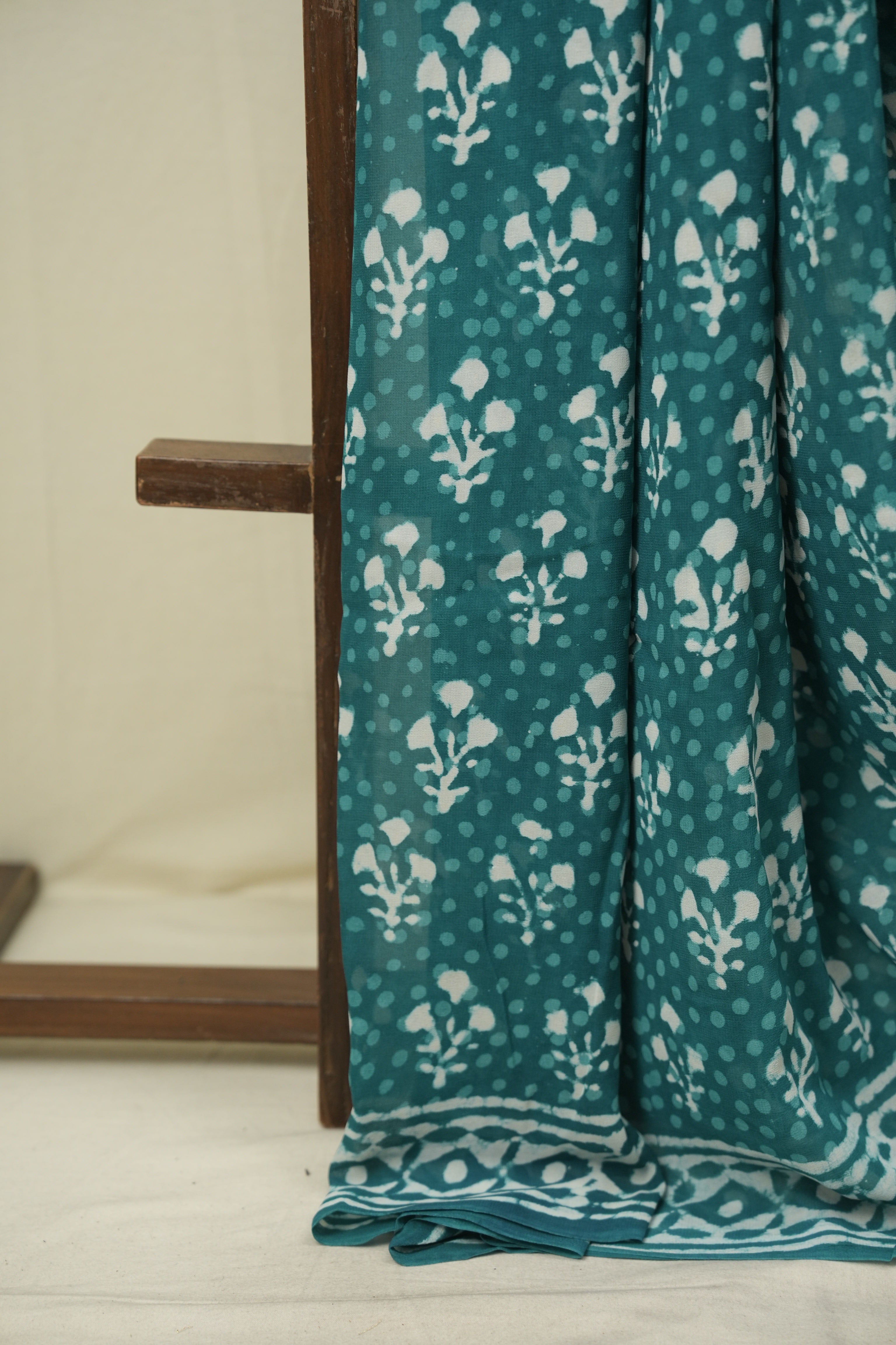 Rama Green HBP Georgette Saree - SRRGHGS71