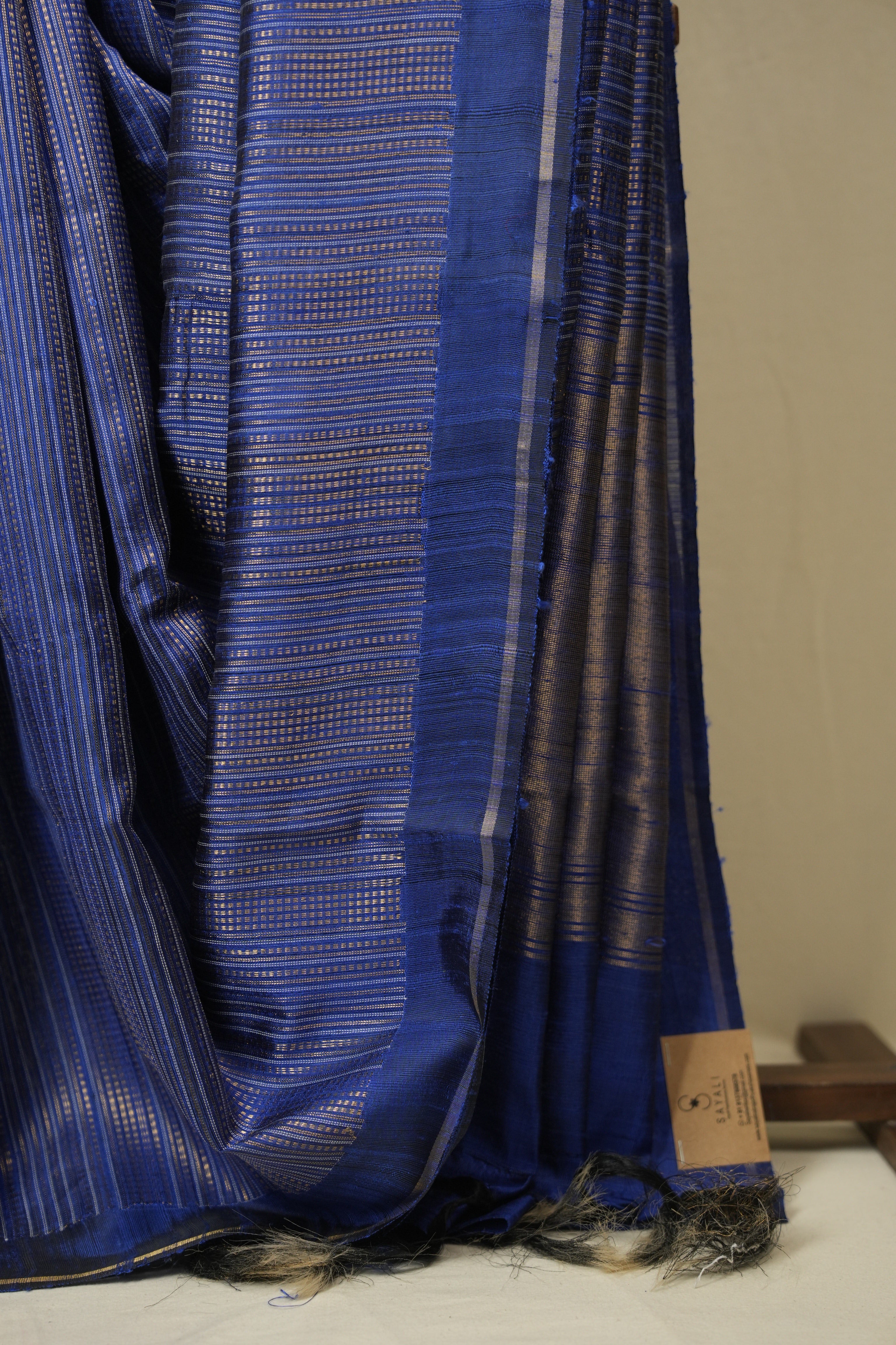 Royal Blue Raw Silk Saree - SRRBRSS1033