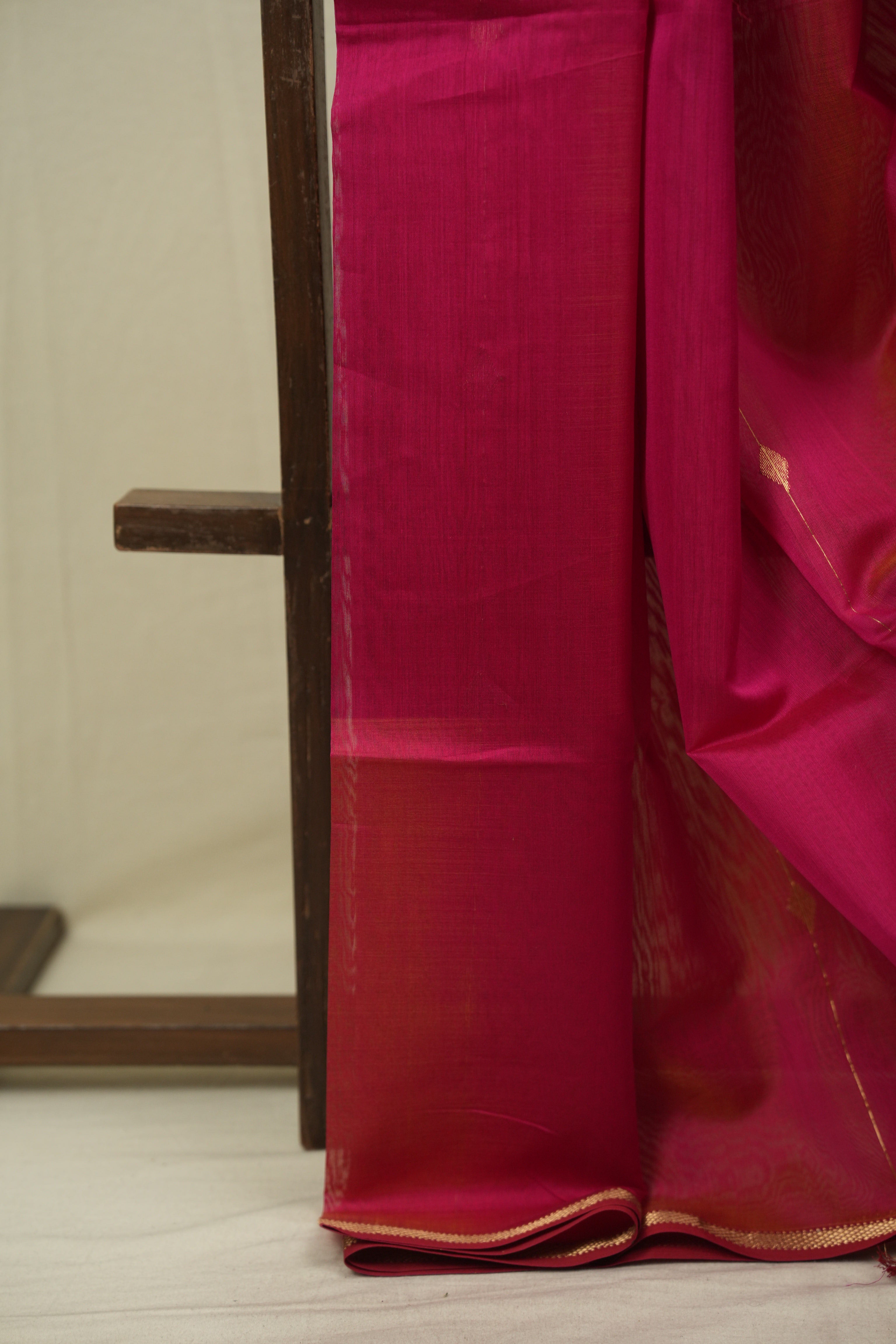 Peach- Pink Maheshwari Saree - SRPPMS1301