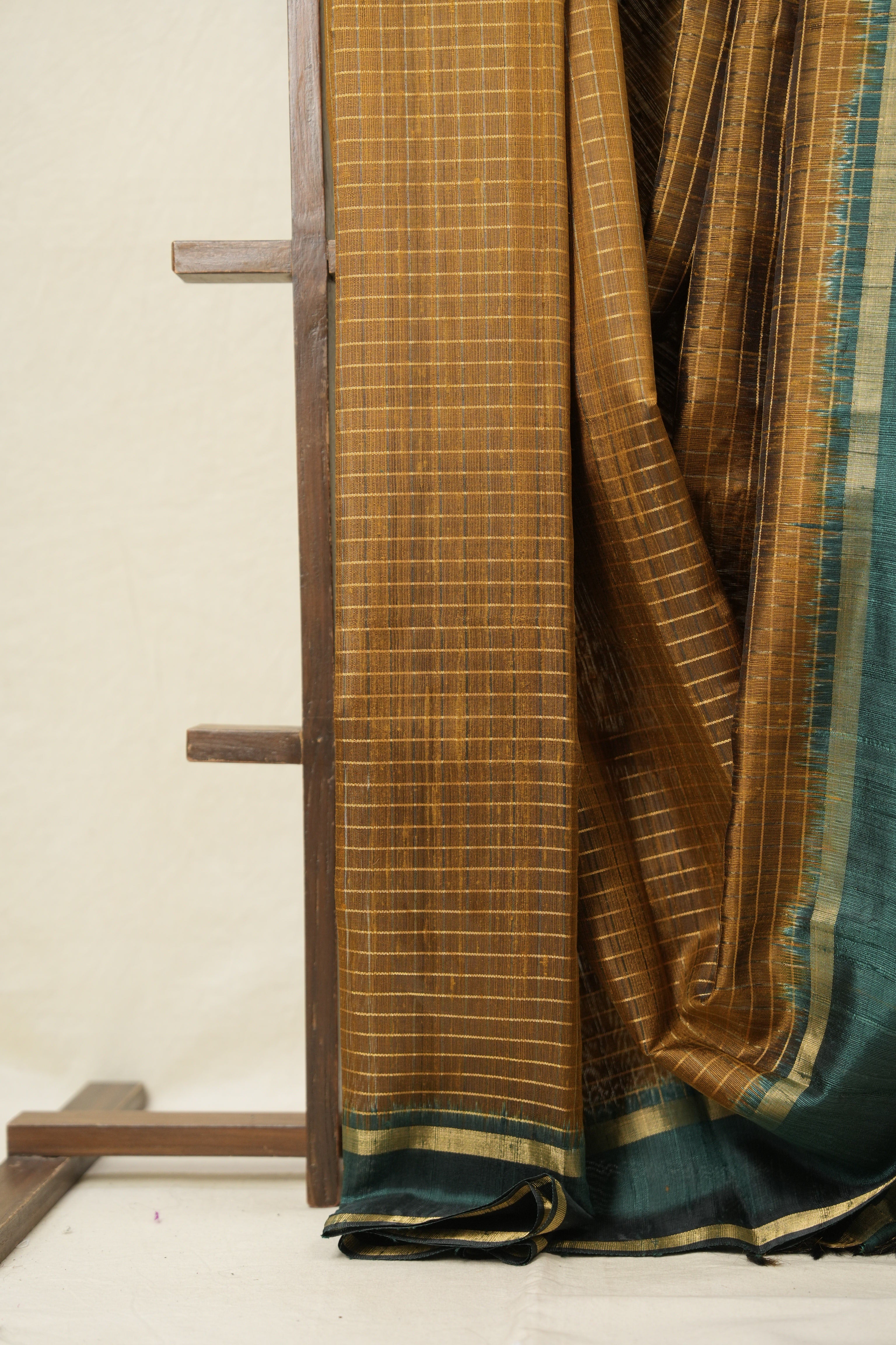 Khaki Raw Silk Saree - SRKRSS920