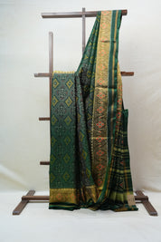 Dark Green Rajkot Patola Silk Saree - SRDGRPSS433