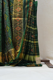 Dark Green Rajkot Patola Silk Saree - SRDGRPSS433