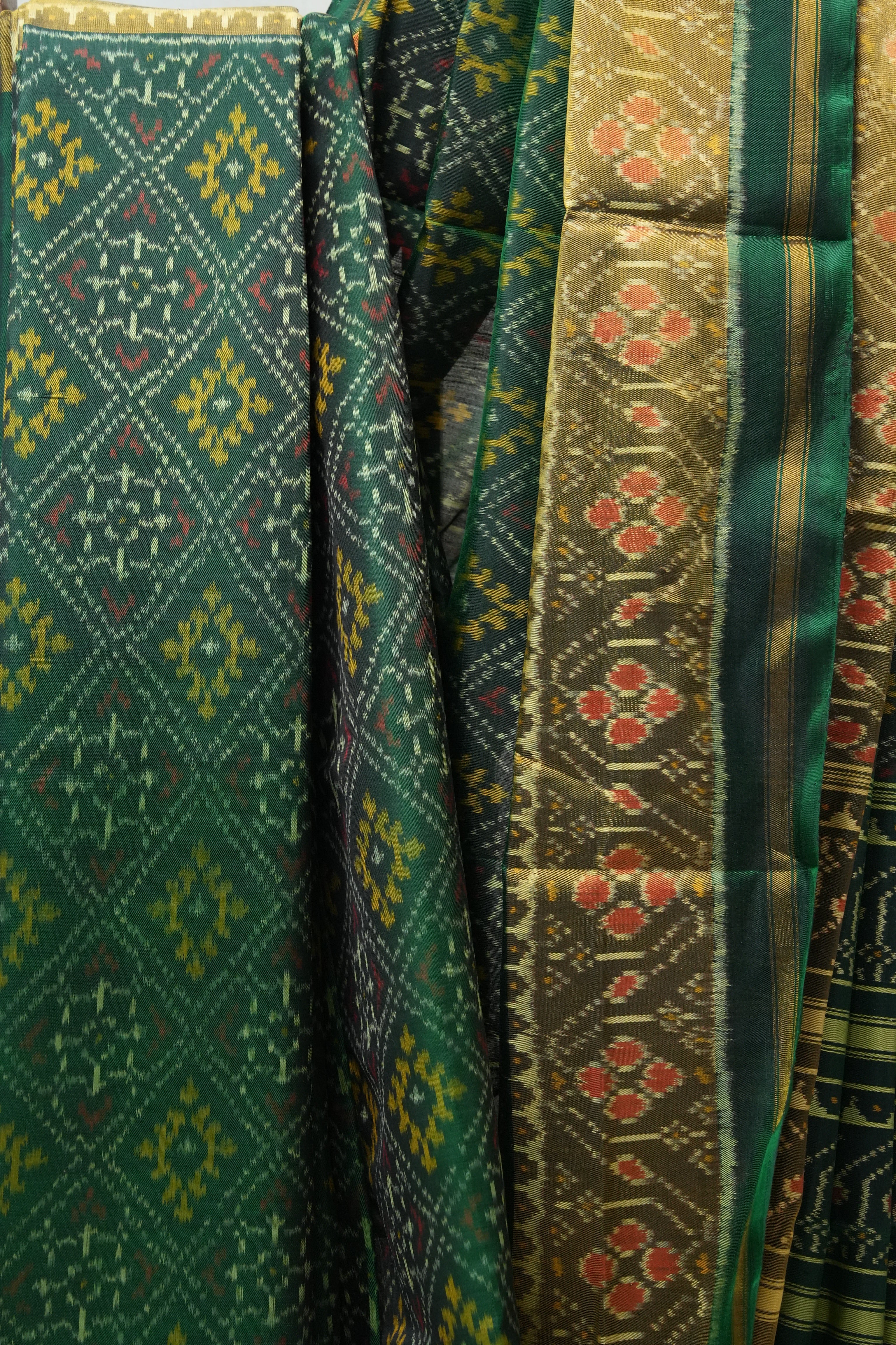 Dark Green Rajkot Patola Silk Saree - SRDGRPSS433