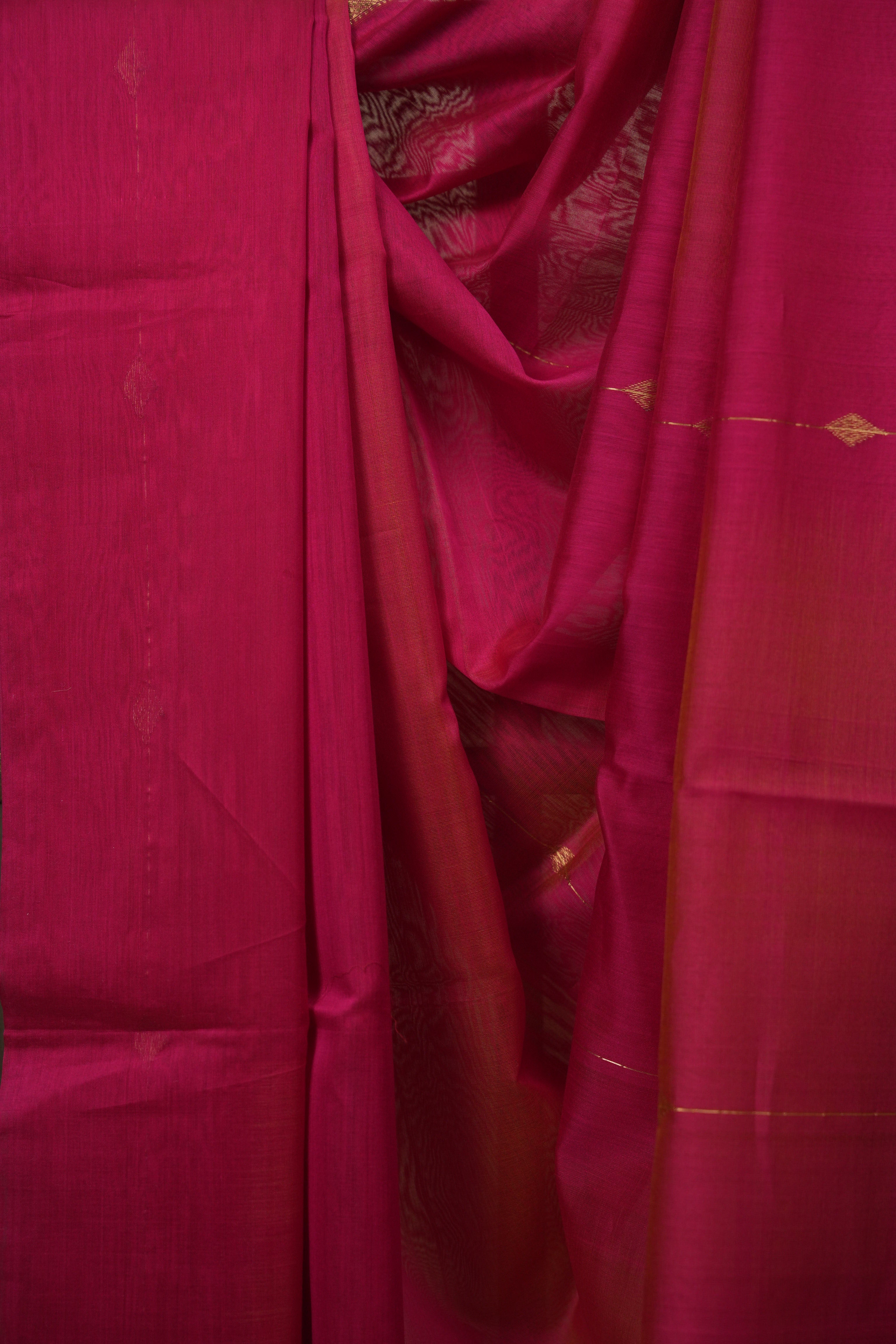 Peach- Pink Maheshwari Saree - SRPPMS1301