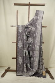 Grey HBP Cotton Saree - SRGCS3629