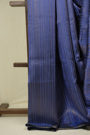 Royal Blue Raw Silk Saree - SRRBRSS1033
