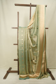 Pista Green Tissue Banarasi Silk Saree - SRPGTBSS106