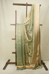 Pista Green Tissue Banarasi Silk Saree - SRPGTBSS106