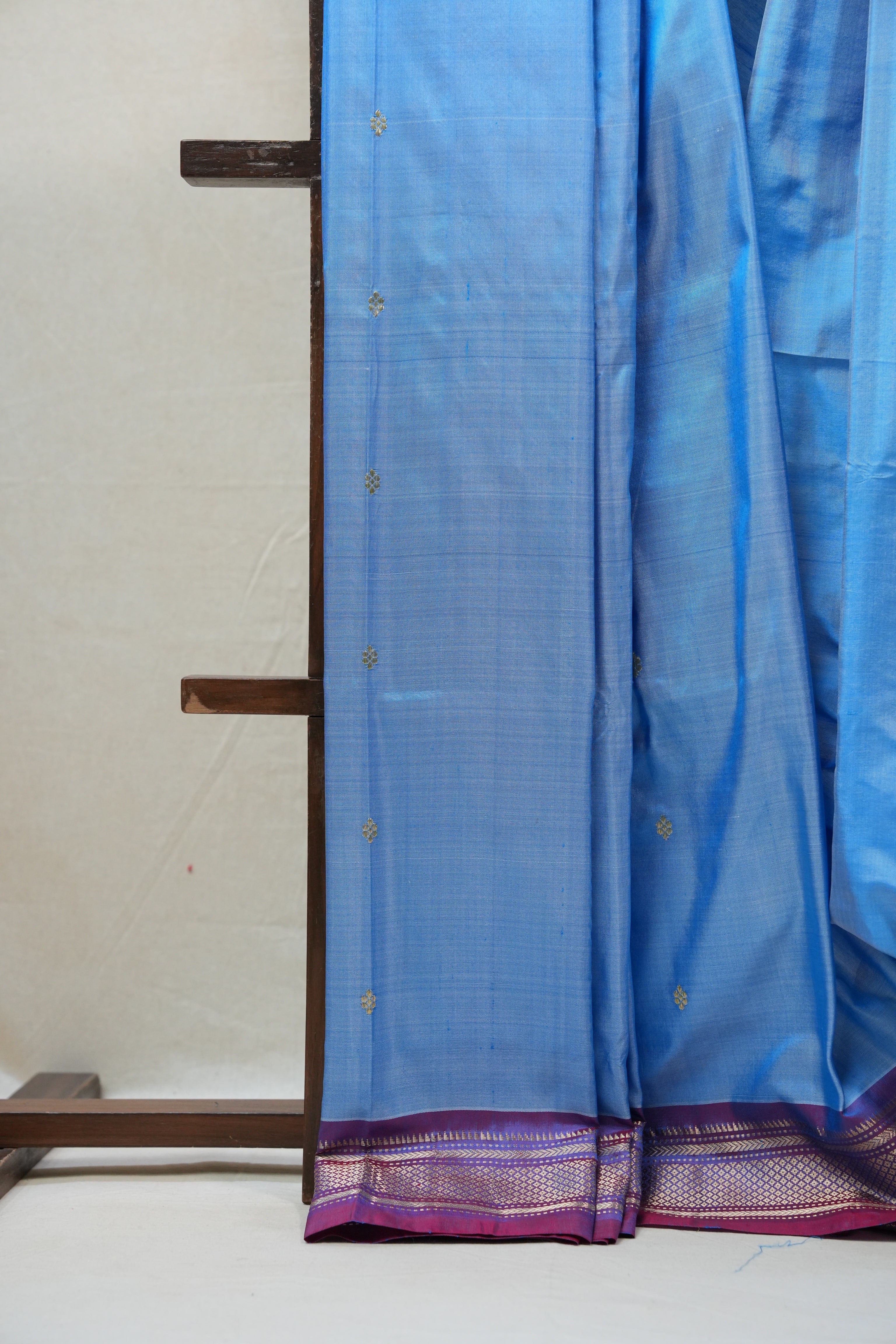 Sky Blue Silk Paithani Saree - SRSBSPS577