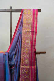 Two Tone Blue Rajkot Patola Silk Saree - SRTTBRPSS420