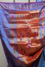 Sky Blue Silk Paithani Saree - SRSBSPS577