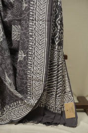 Grey HBP Cotton Saree - SRGCS3629