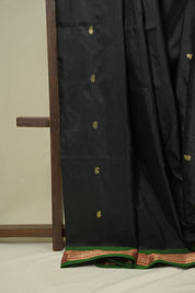 Black Silk Paithani Saree - SRBSPS804