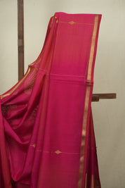 Peach- Pink Maheshwari Saree - SRPPMS1301