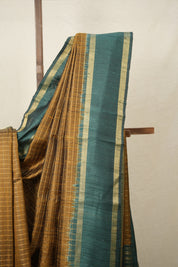 Khaki Raw Silk Saree - SRKRSS920