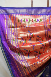 Royal Blue Silk Paithani Saree - SRRBSPS586