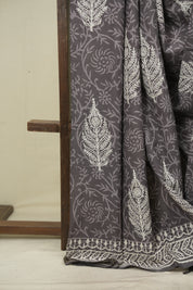 Grey HBP Cotton Saree - SRGCS3629