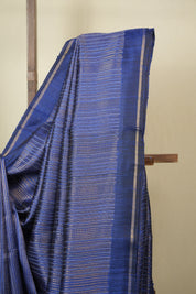 Royal Blue Raw Silk Saree - SRRBRSS1033