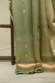Pista Green Tissue Banarasi Silk Saree - SRPGTBSS106
