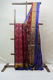 Wine Rajkot Patola Silk Saree - SRWRPSS445