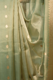 Mint Tissue Banarasi Silk Saree - SRMTBSS112