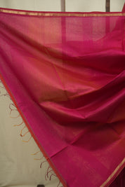 Peach- Pink Maheshwari Saree - SRPPMS1301