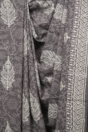 Grey HBP Cotton Saree - SRGCS3629