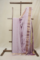 Lavender Cotton Paithani Saree - SRLCPS718