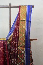Wine Rajkot Patola Silk Saree - SRWRPSS445