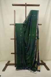 Dual Tone Green Maheshwari Saree - SRDTGMS1305