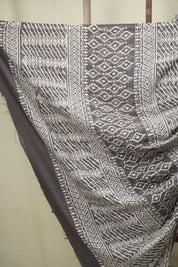 Grey HBP Cotton Saree - SRGCS3629