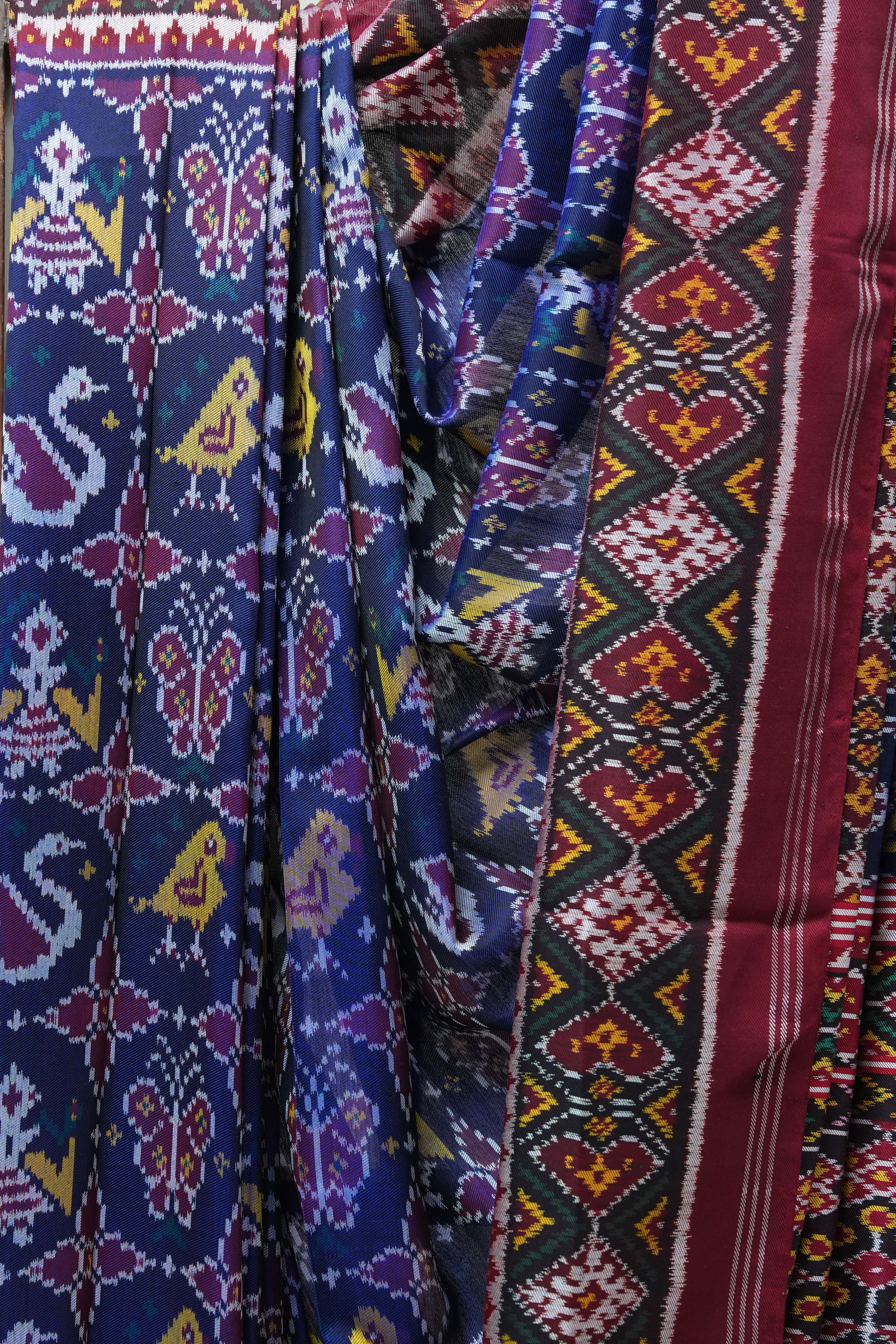 Blue Rajkot Patola Silk Saree - SRBRPSS442