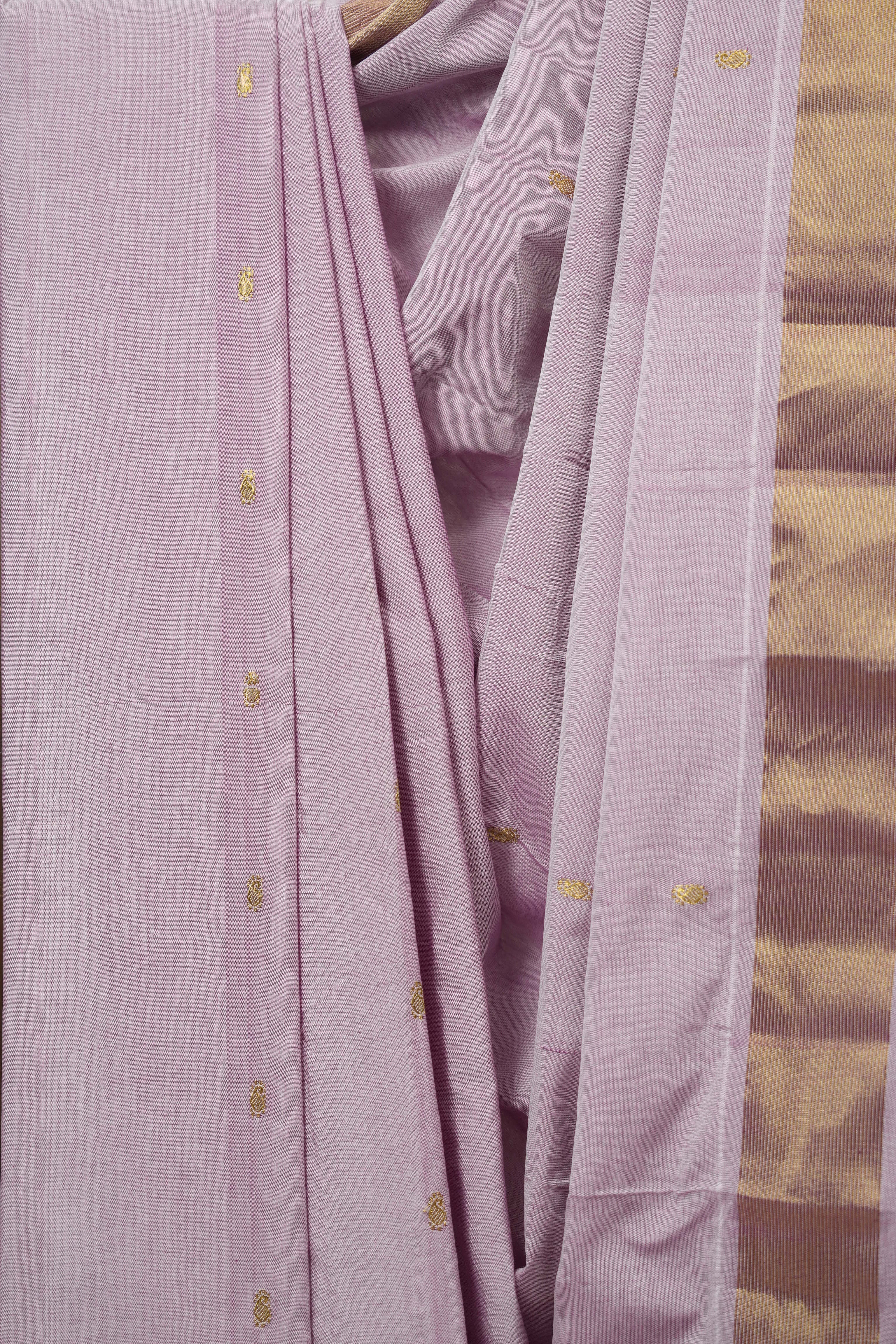 Lavender Cotton Paithani Saree - SRLCPS718